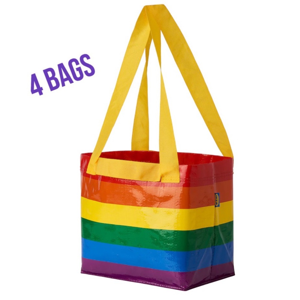 4 Rainbow, Striped Tote Bags 🌈